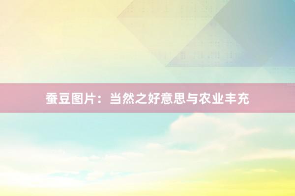 蚕豆图片：当然之好意思与农业丰充